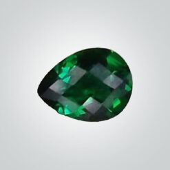 Lab Created Hydrothermal Emerald, Pear Checkerboard