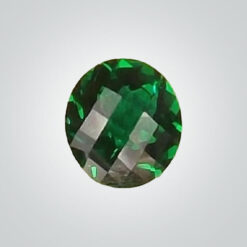 Lab Created Hydrothermal Emerald, Round Checkerboard