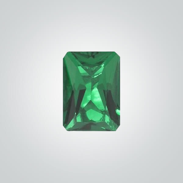 Synthetic Gemstones Hydrothermal Emerald, Octagon Radiant