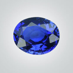 Lab Created Pulled Czochralski Blue Sapphire, Oval