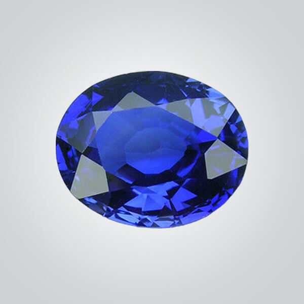 Lab Created Pulled Czochralski Blue Sapphire, Oval