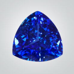 Lab Created Pulled Czochralski Blue Sapphire, Trillion