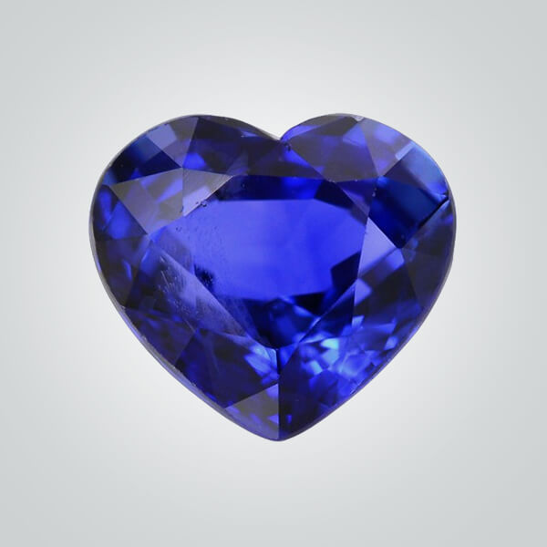 Synthetic Gemstones Pulled Czochralski Blue Sapphire, Heart