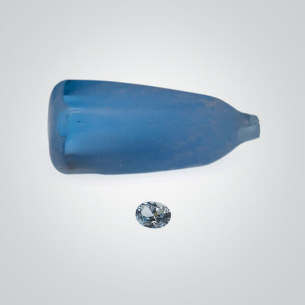 Lab Created Aquamarine Light# 104 Rough