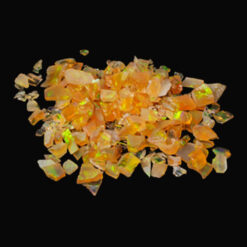 OP710 Fire Opal with Green Fire Crushed Opal Rough
