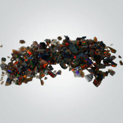 OP708 Black Grey Opal with Yellow Fire Crushed Opal Rough