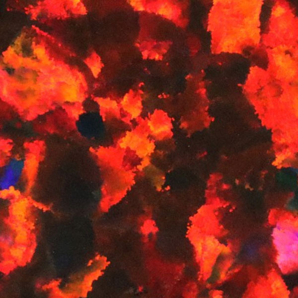 Synthetic Gemstones Gilson Opal, OP707 Black Opal with Red Fire