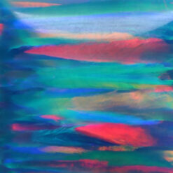 Lab Created Bello Opal Striped Pattern, OP01-B Multi-Teal
