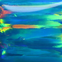 Lab Created Bello Opal Striped Pattern, OP02-B Marine
