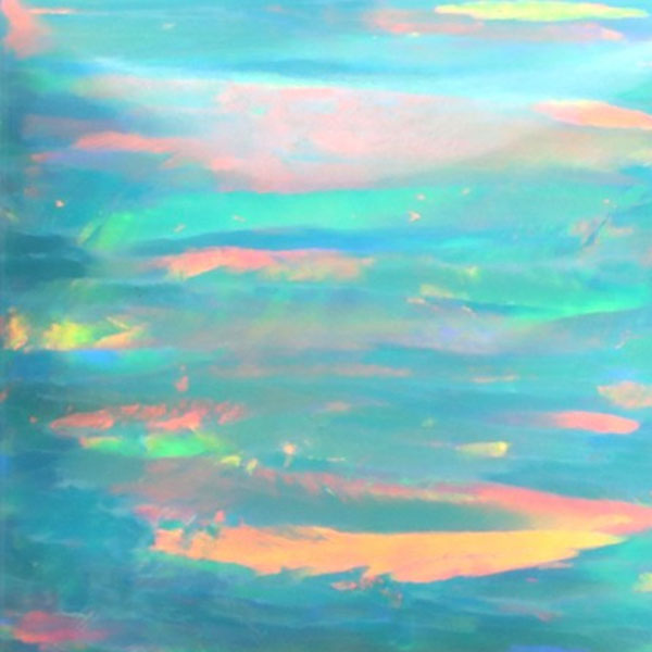 Lab Created Bello Opal Striped Pattern, OP03-B Moon Yellow