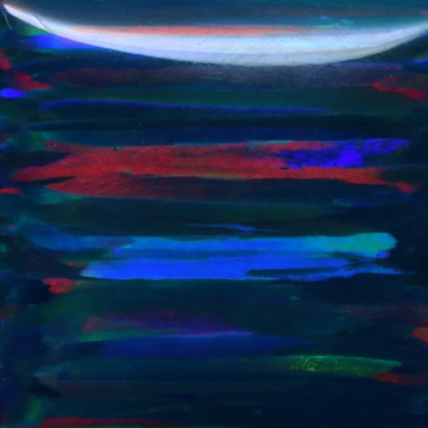 Lab Created Bello Opal Striped Pattern, OP91-B Night Indigo