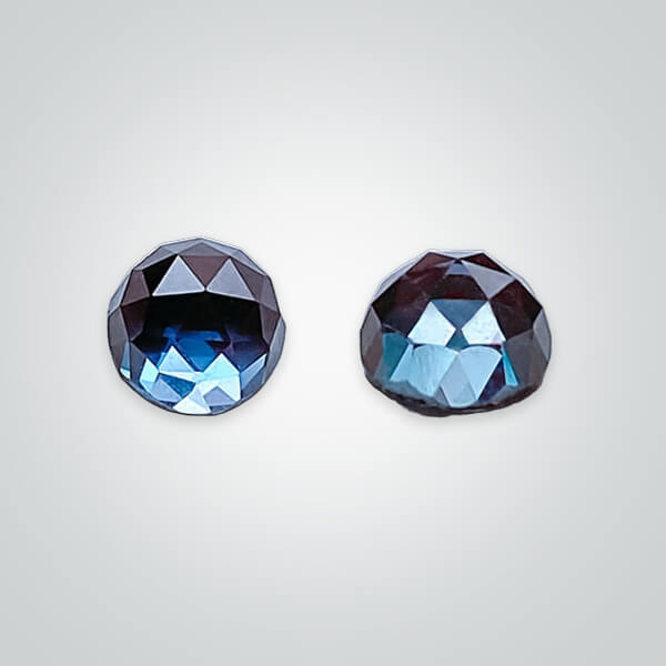Synthetic Gemstones Pulled Czochralski Alexandrite (Color Change), Round Rose cut