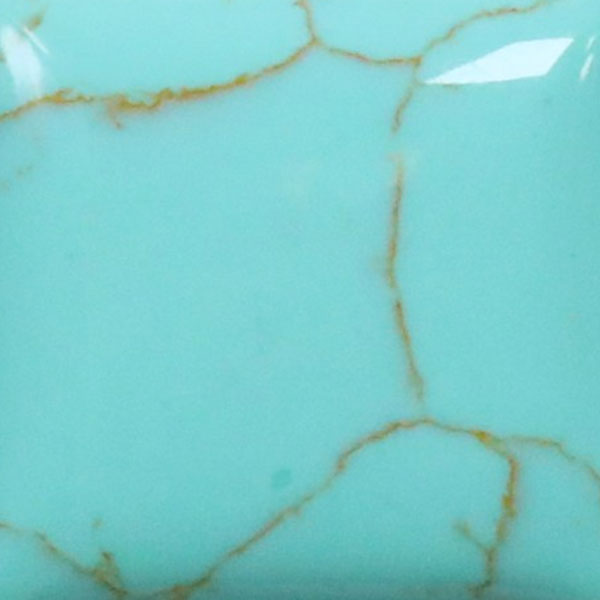 Lab Created Turquoise with Gold Web STURK
