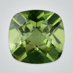 Lab Created Peridot Quartz, Cushion checkerboard