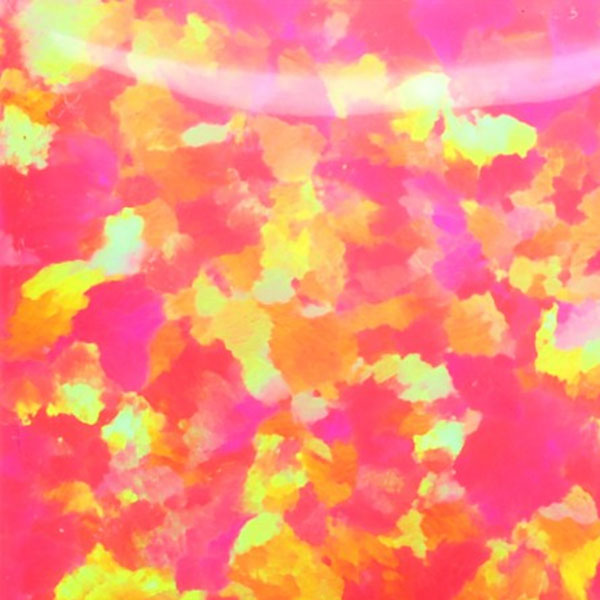 Lab Created Bello Opal Dotted Pattern, OP43-A Hot Pink