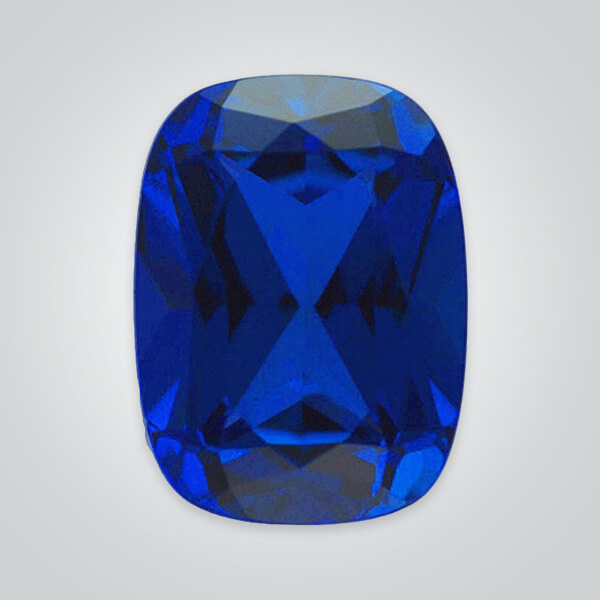 Lab Created Pulled Czochralski Blue Sapphire, Elongated Cushion