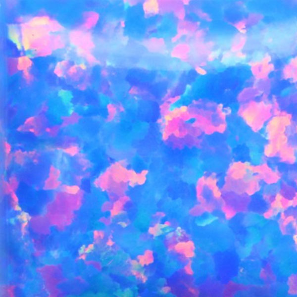 Lab Created Bello Opal Dotted Pattern, OP74-A Multi Cornflower