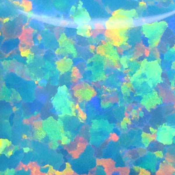 Synthetic Gemstones Bello Opal Dotted Pattern, OP80-A Fire Turquoise