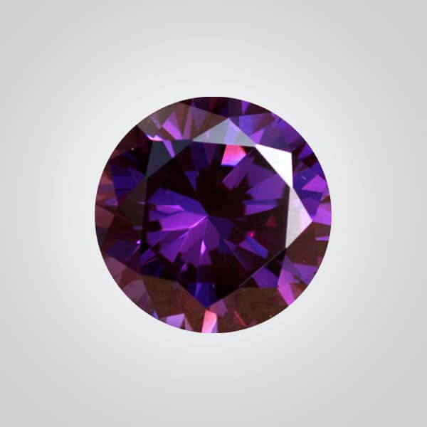 Cubic Zirconia, Amethyst 6A Round
