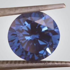 Cubic Zirconia, Blue Sapphire 6A Round