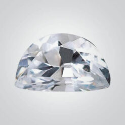 Cubic Zirconia White AAA, Half Moon
