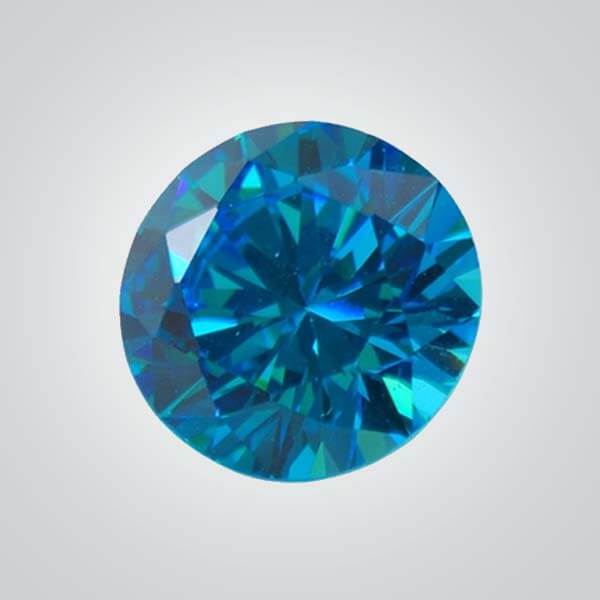 Cubic Zirconia, Swiss Blue Topaz 6A Round