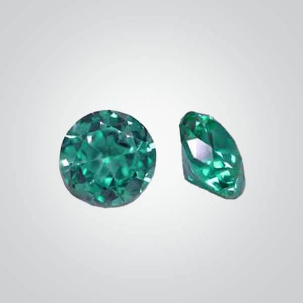 Cubic Zirconia, Teal 6A Round