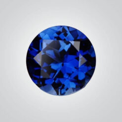 Hydrothermal/Pulled Czochralski Blue Sapphire, Round Cabochon