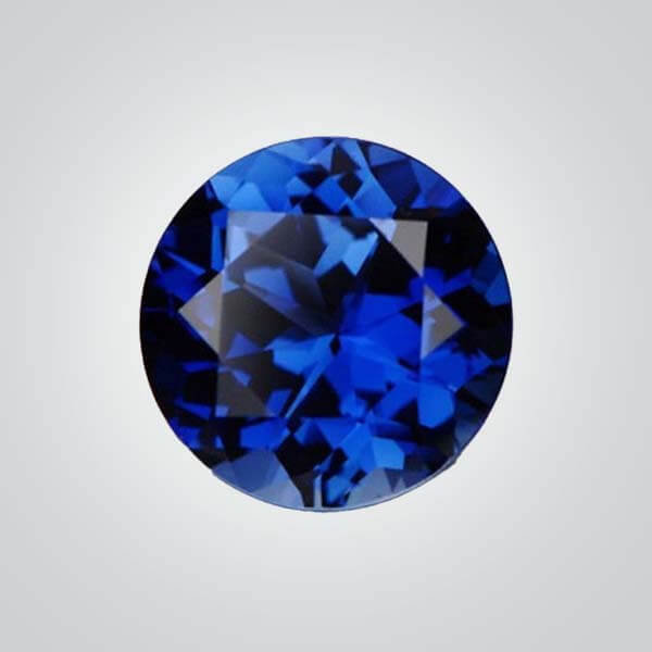 Hydrothermal/Pulled Czochralski Blue Sapphire, Round Cabochon