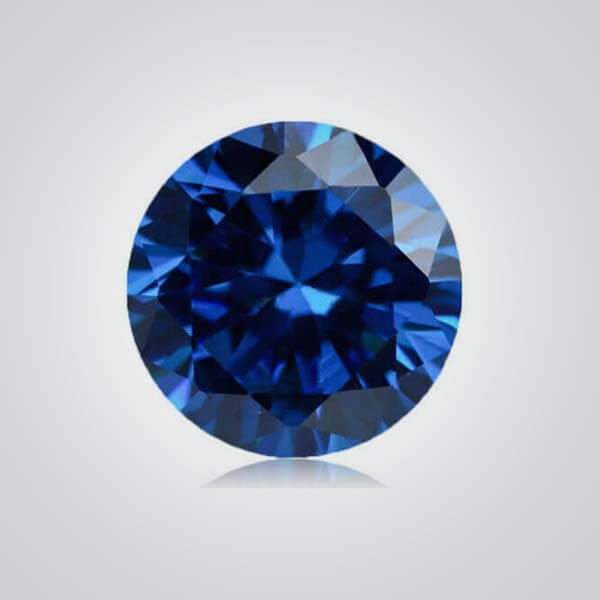 Cubic Zirconia Blue Sapphire, Round