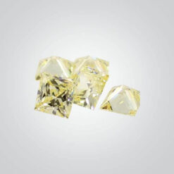 Cubic Zirconia Canary Yellow 6A, Square