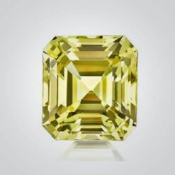 Hydrothermal/Pulled Czochralski Yellow sapphire, Asscher