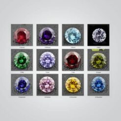 Cubic Zirconia Birthstone, Round