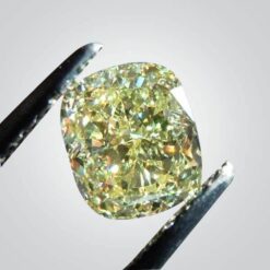 CZ Canary Yellow 6A, Cushion Crushed Ice cut