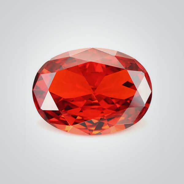 Cubic Zirconia Orange, Oval