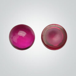 Lab Created Ruby# 5, Round Cabochon