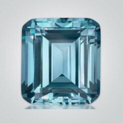 Synthetic Gemstones Pulled Czochralski Aquamarine, Asscher