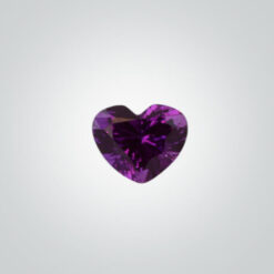 Lab Created Pulled Czochralski Amethyst, Heart