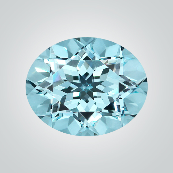 Synthetic Gemstones Pulled Czochralski Aquamarine, Round