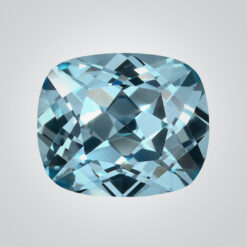 Synthetic Gemstones Pulled Czochralski Aquamarine, Cushion