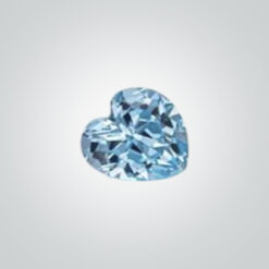 Synthetic Gemstones Pulled Czochralski Aquamarine, Heart