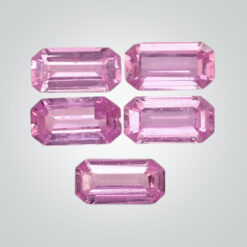 Lab Created Pulled Czochralski Pink Sapphire, Octagon