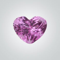 Lab Created Pulled Czochralski Pink Sapphire, Heart