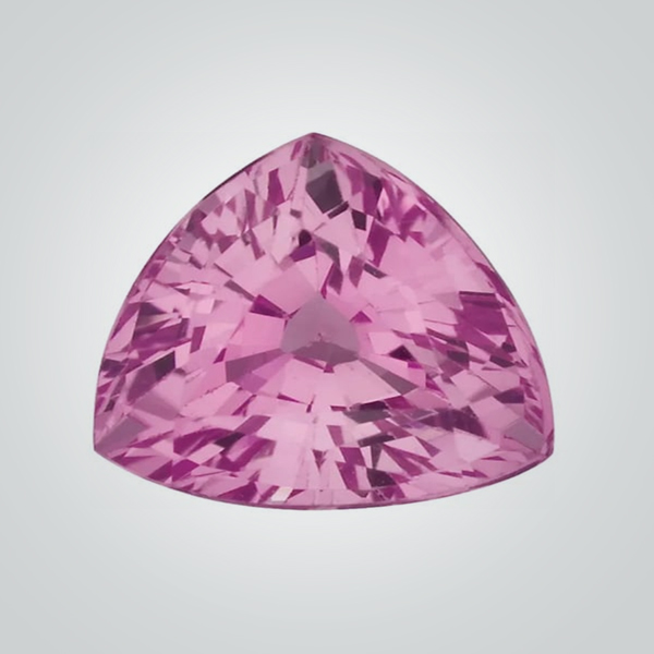 Lab Created Pulled Czochralski Pink Sapphire, Trillion