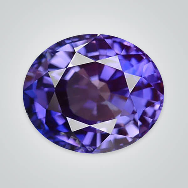 Synthetic Gemstones Pulled Czochralski Violet Sapphire, Triangle