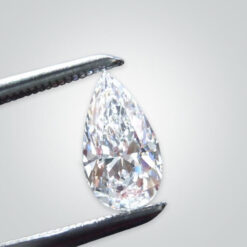 Lab Created Crushed Ice Cut Moissanite, Pear