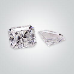 Lab Created Crushed Ice Cut Moissanite, Asscher