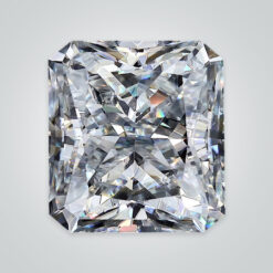 White Moissanite Crushed Ice Cut, Radiant