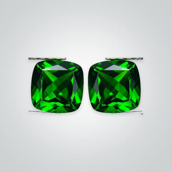 Natural Chrome Diopside, Cushion AAA