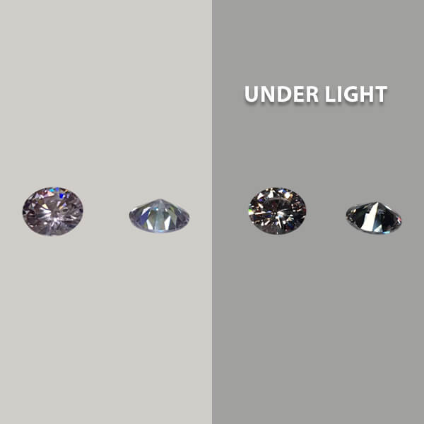 Cubic Zirconia Color Change Lavender to Kunzite